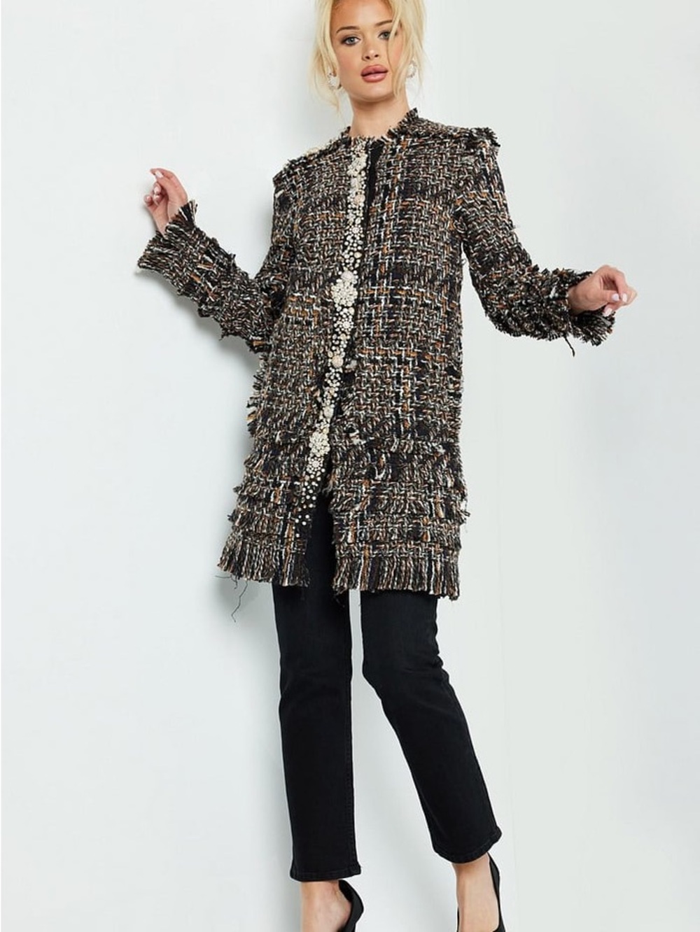 Jovani Tweed Coat